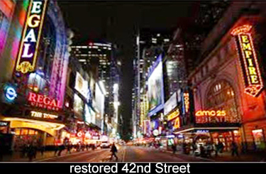 Newly redeveloped 42nd Street